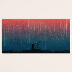 Society6 Meteor Rain tapis de bureau ciel
