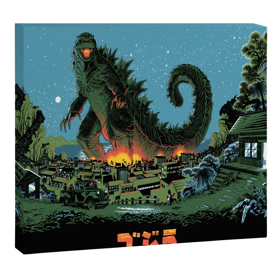 Society6 Godzilla - Blue Edition toile imprimée