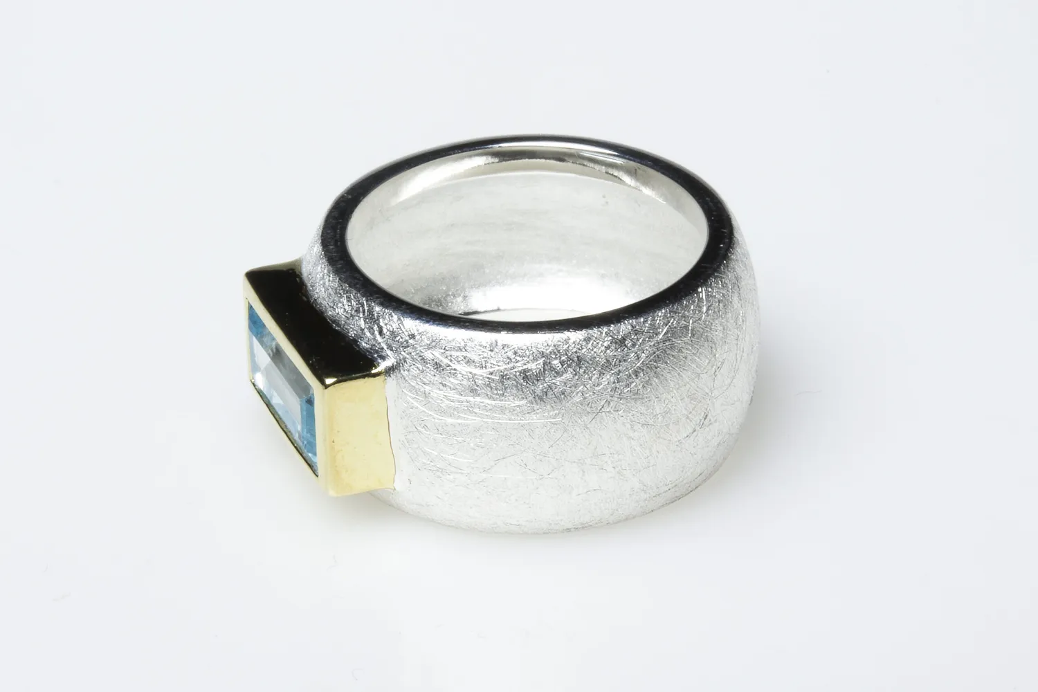 Galerie Kara bague topaze argent brossé vermeil