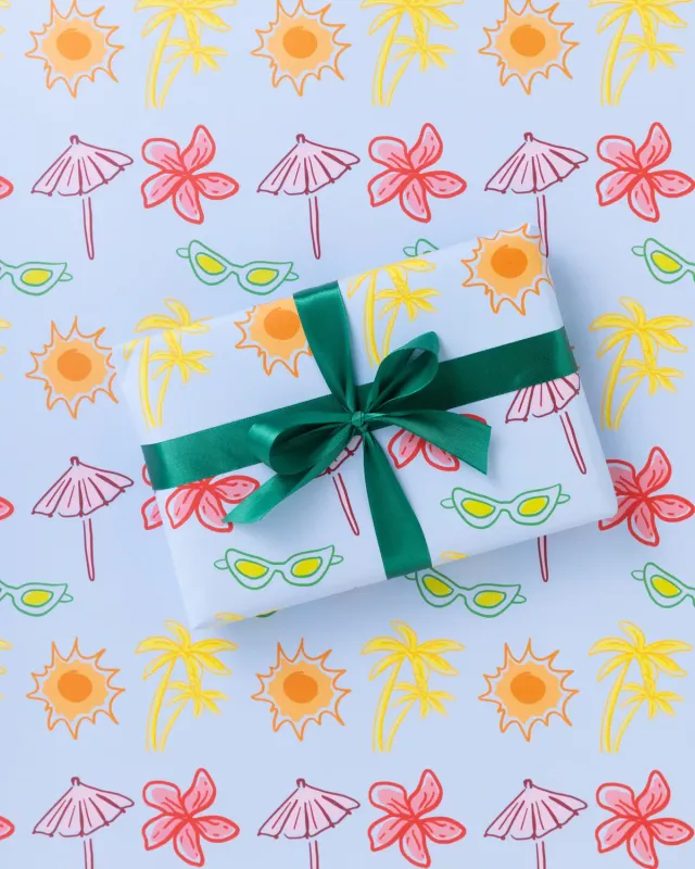 Maddison Ball Postcard Pattern papier cadeau recyclé