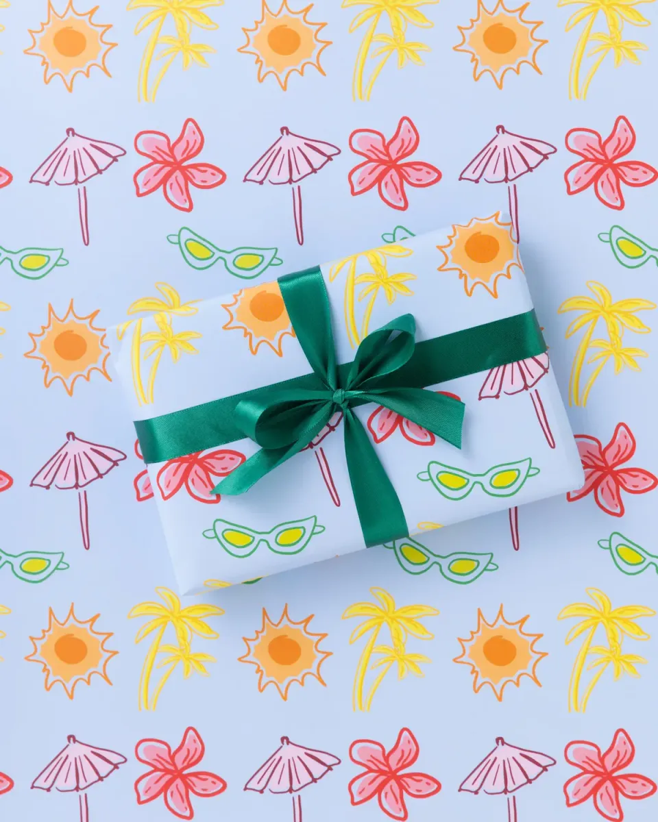 Maddison Ball Postcard Pattern papier cadeau recyclé
