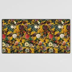 Society6 Exotic Garden V tapis de bureau fond jaune