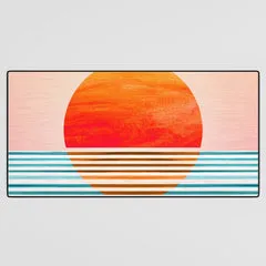 Society6 Minimalist Sunset III Abstract Landscape tapis de bureau