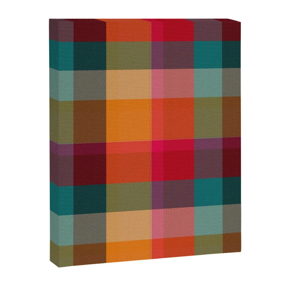Society6 Rainbow Plaid 1 toile motif écossais couleur