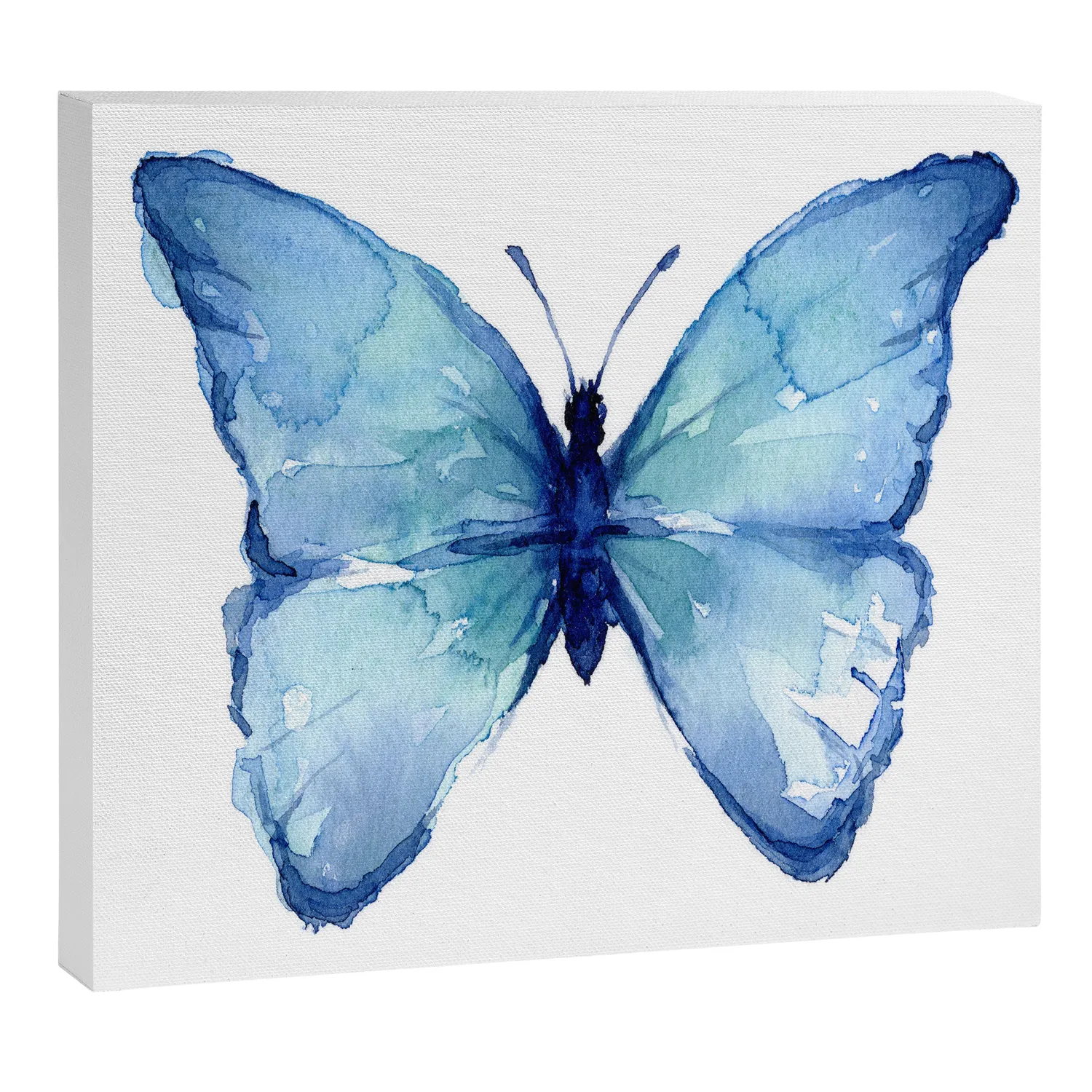 Society6 Blue Butterfly Watercolor toile papillon bleu