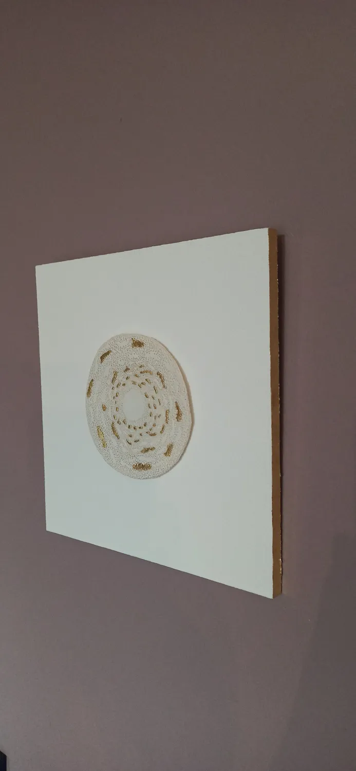 Sandrine Ramona Tourbillon II tableau bois porcelaine dorée 300 g
