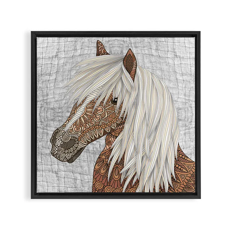 Society6 Haflinger Horse toile encadrée cheval