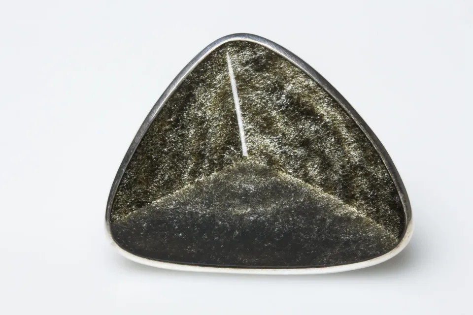 Galerie Kara bague Velours obsidienne dorée argent sterling