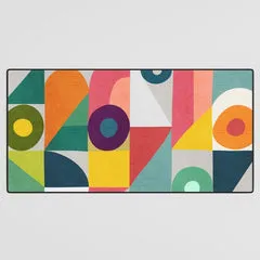 Society6 Tick Tock Machine tapis de bureau géométrique