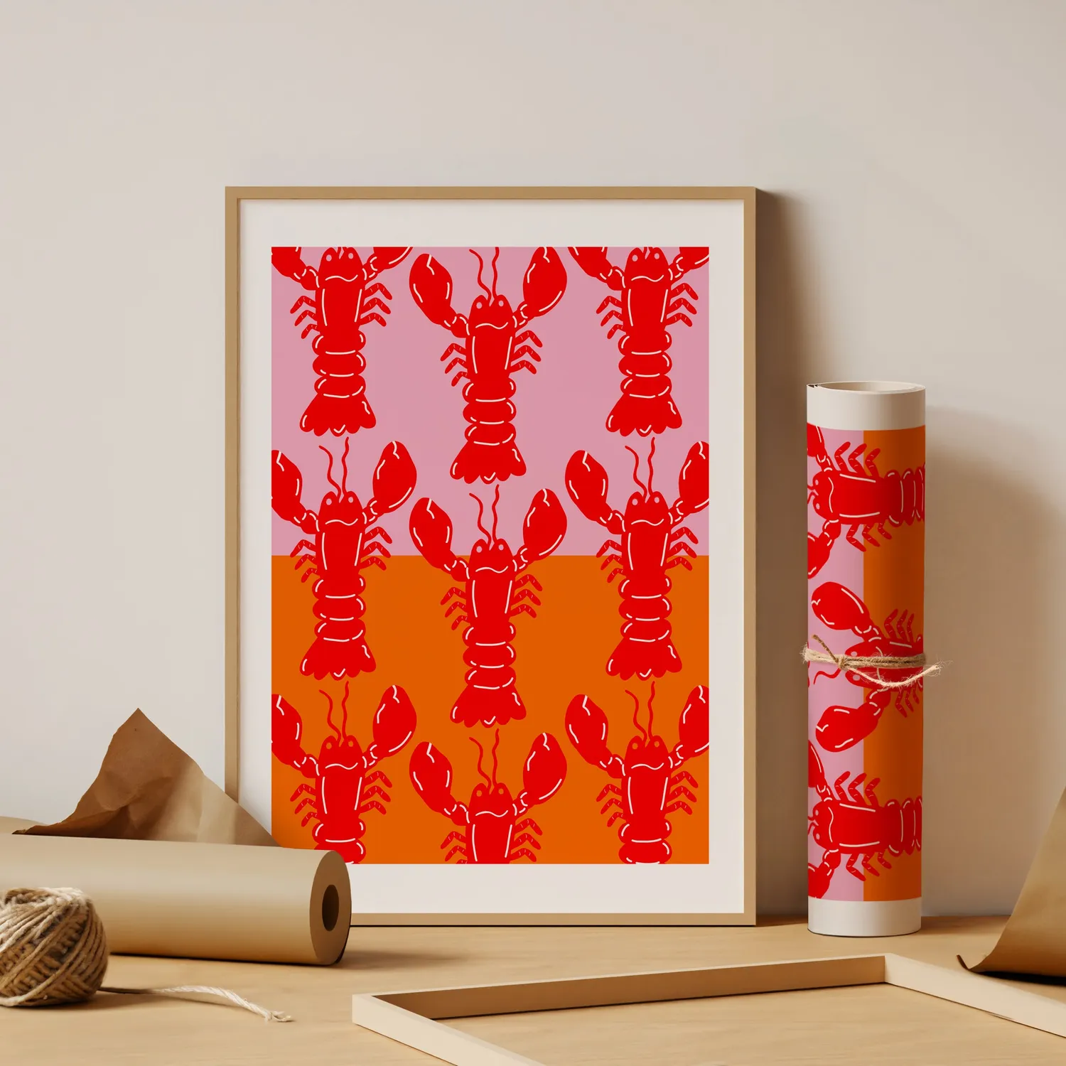 Maddison Ball Lobster Repeat affiche homard