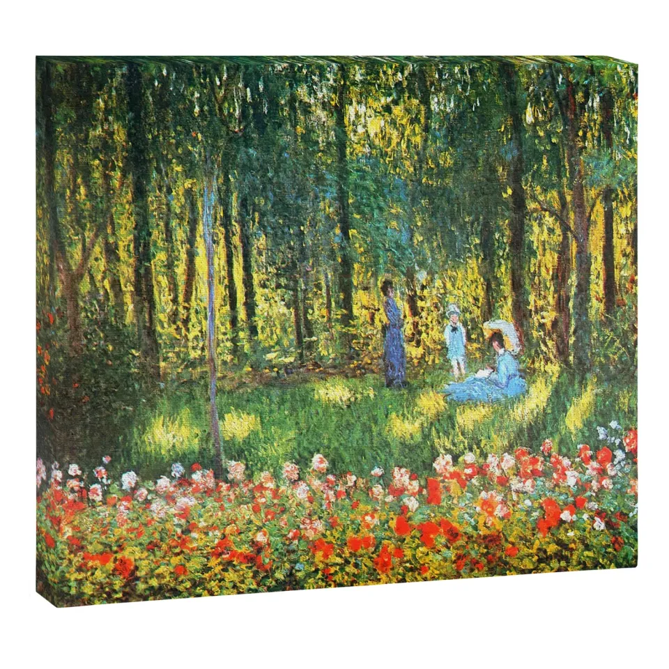 Society6 Claude Monet Famille au Jardin toile jardin