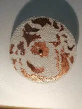 Sandrine Ramona Étendues aquatiques tableau porcelaine 23,5 cm