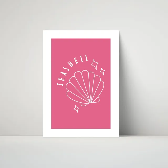 Maddison Ball Seashell affiche coquillage papier mat tropical