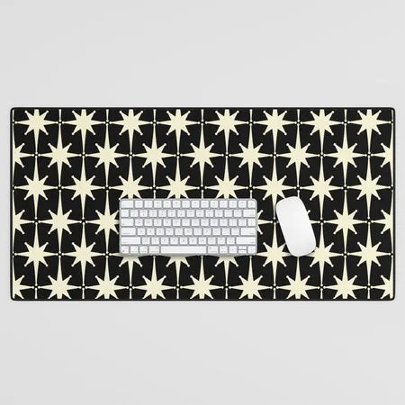 Society6 Midcentury Atomic Starburst tapis de bureau