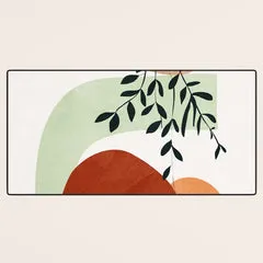 Society6 Soft Shapes I tapis de bureau formes terracotta