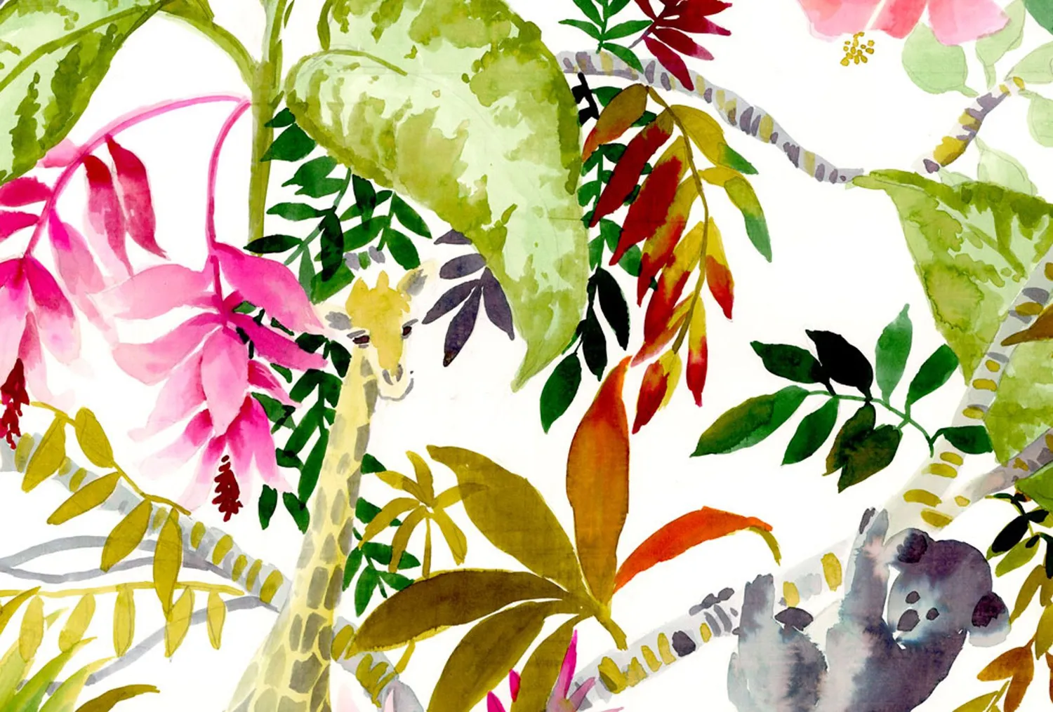 Mademoiselle Tiss Jungle tête de lit tissu animaux savane