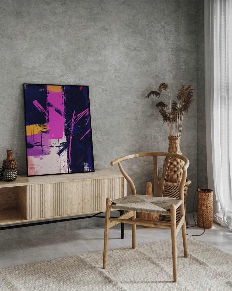 Any Image Liv Corday Hyper Violet & Colors Abstract tableau abstrait