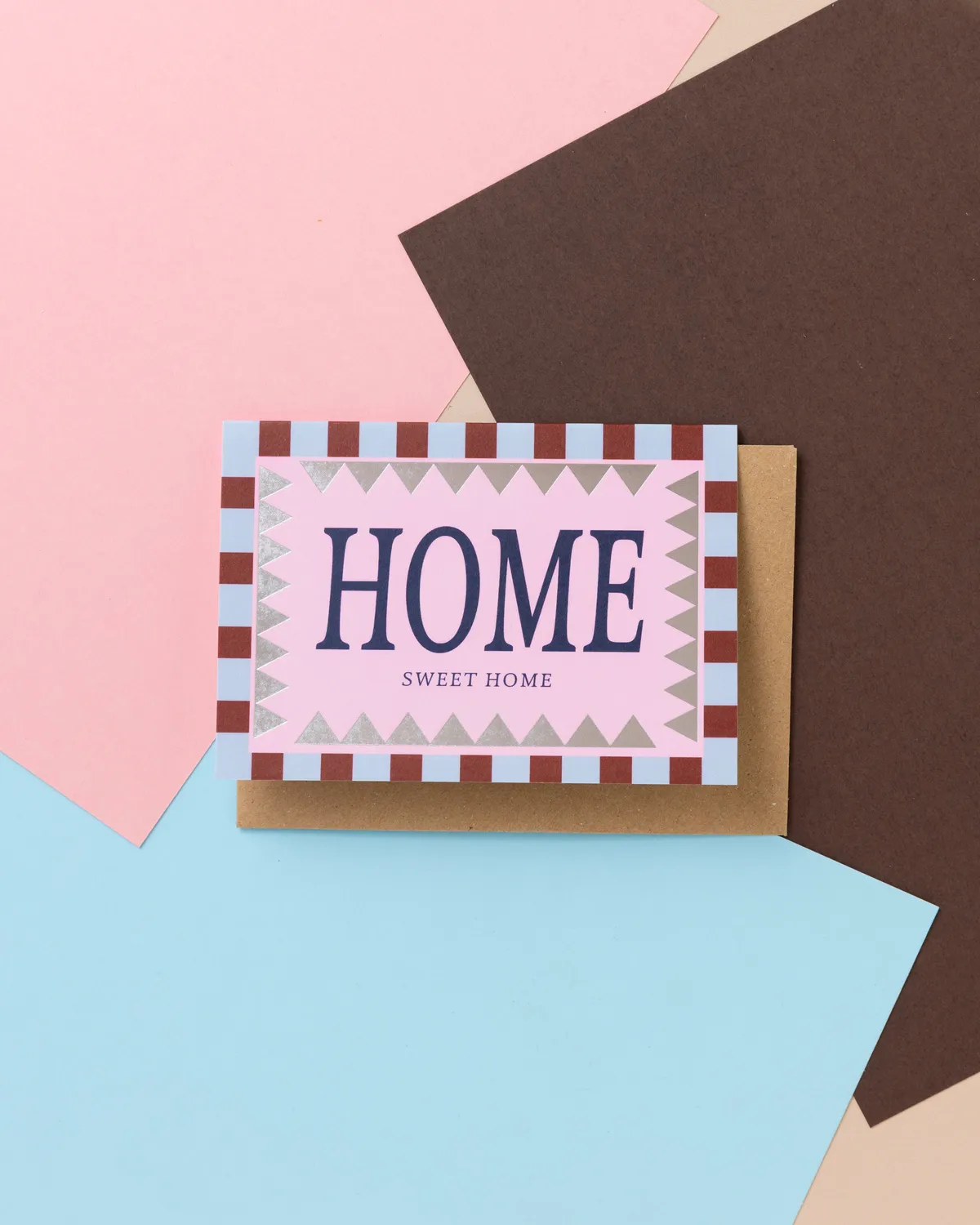 Maddison Ball Home Sweet Home carte A6 dorure avec enveloppe