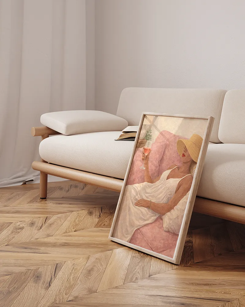 Any Image Rosé Moment affiche encadrée figurative