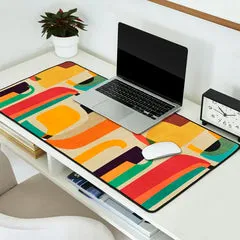 Society6 Call her now tapis de bureau géométrique