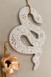 Biankaléone Serpent aux petites fleurs toile encadrée 12,5x19,5 cm