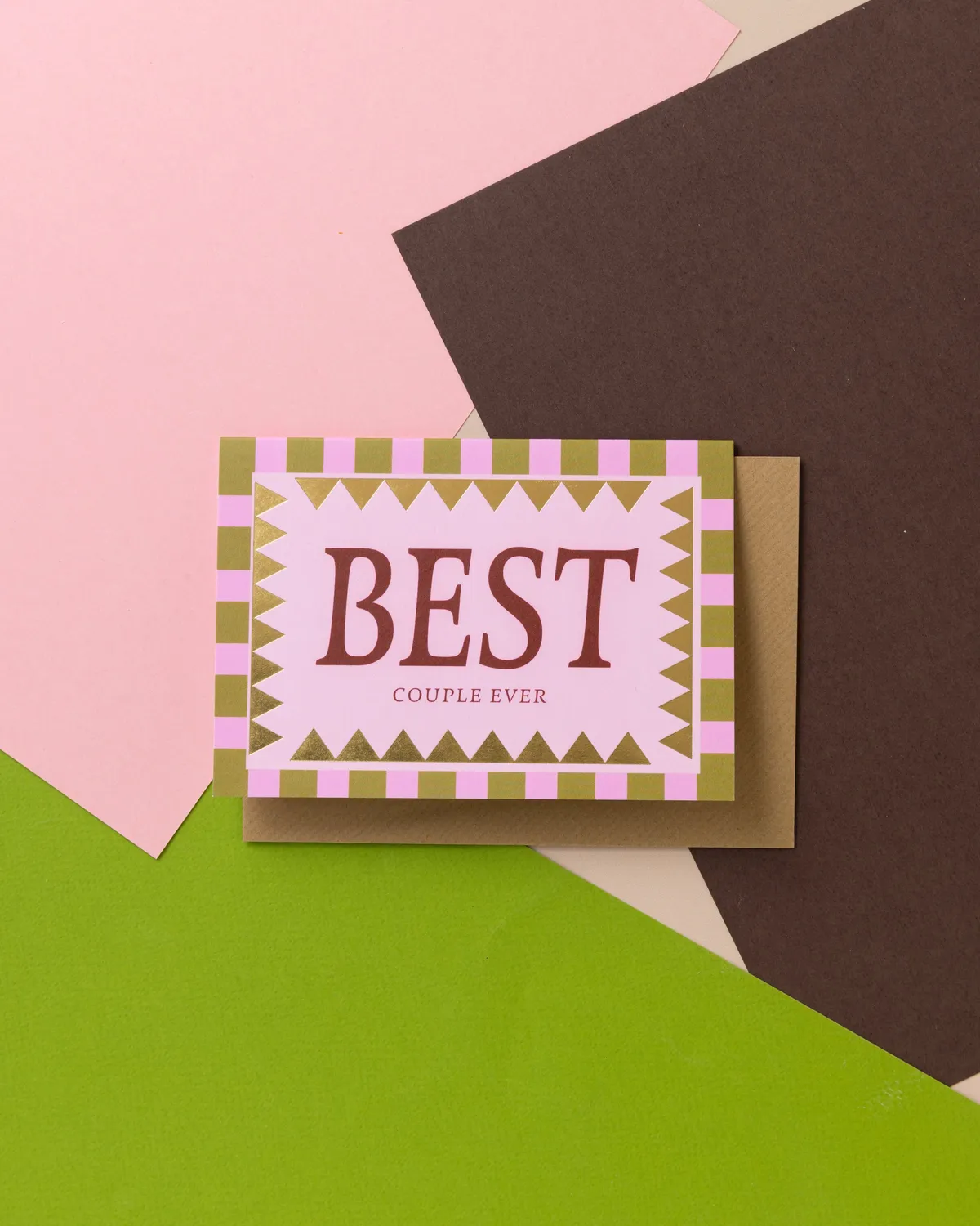 Maddison Ball A6 Best Couple Ever Foil Card carte amour