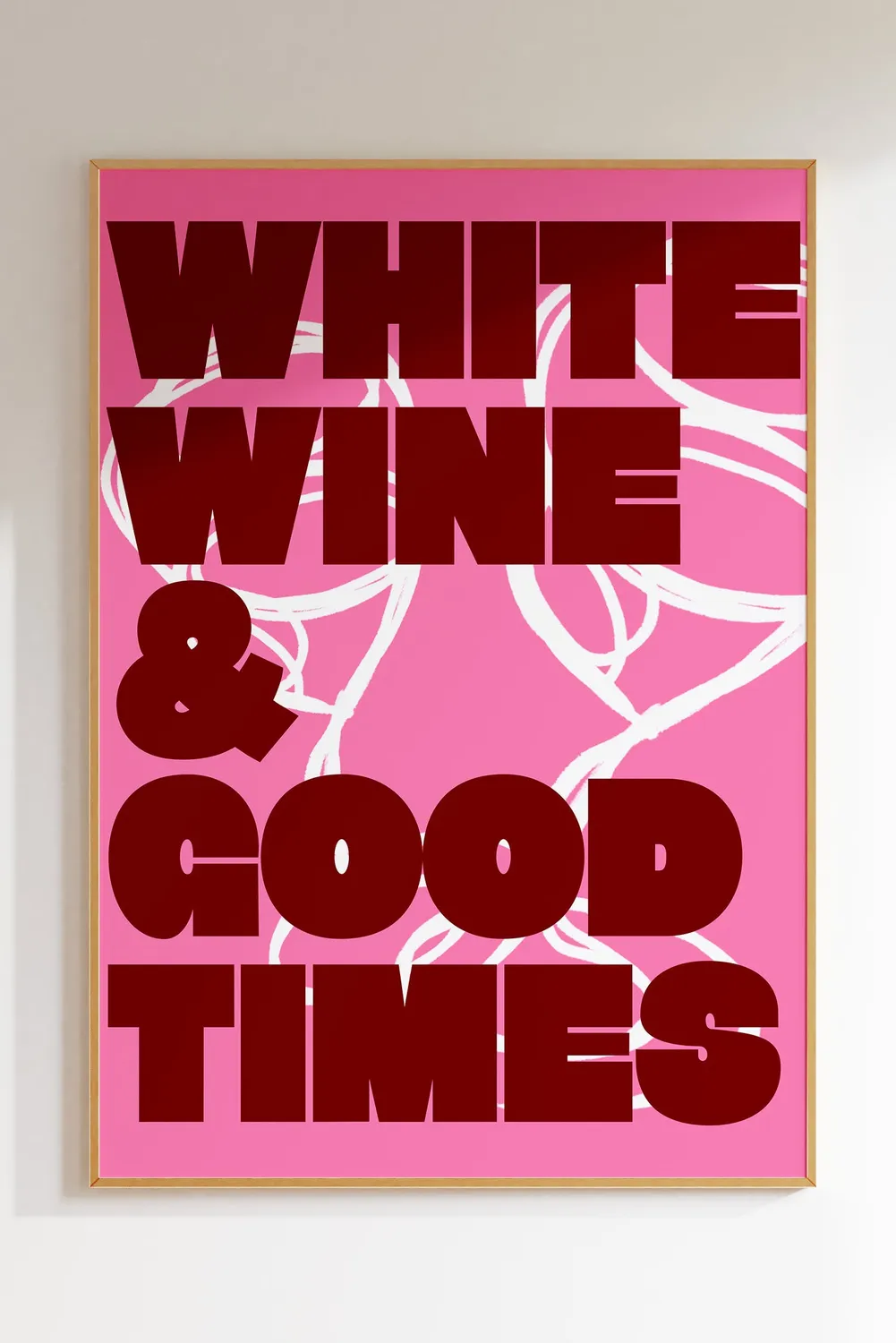 Maddison Ball White Wine Good Times affiche bar apéro