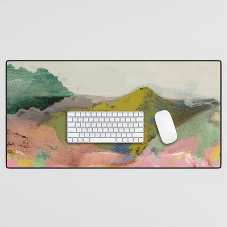 Society6 Summer Landscape tapis de bureau collines vertes