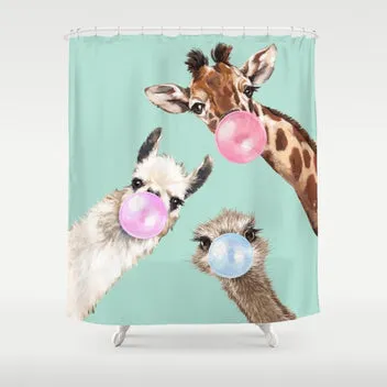 Society6 Bubble Gum Gang Green tapis de bureau animaux