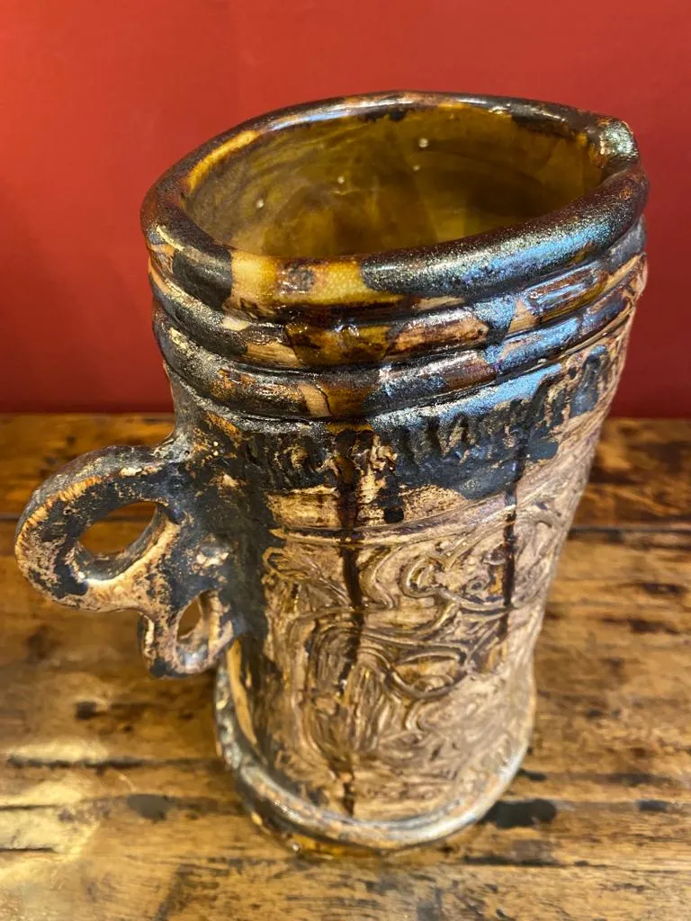 Galerie Kara Tarot vase en grès blanc émaillé