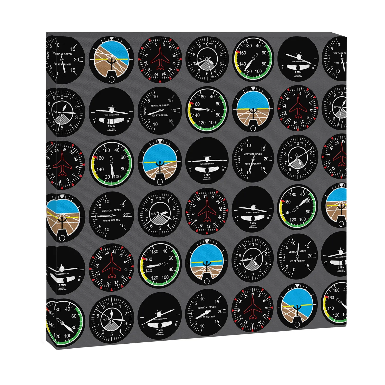 Society6 Flight Instruments toile instruments vol