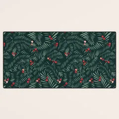 Society6 Winter Christmas Fir tapis de bureau vert sapin