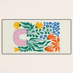 Society6 Flower Market 04 Madrid tapis de bureau fleurs
