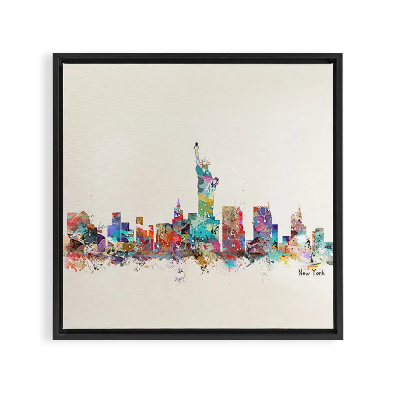 Society6 New York City Skyline toile encadrée