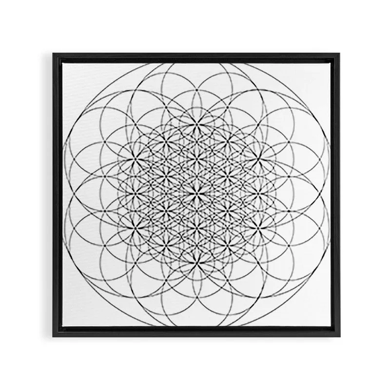 Society6 Flower of life sacred geometry toile encadrée