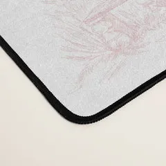 Society6 Toile de Jouy Vintage French Romantic Pastoral Baby Pink & White tapis de bureau rose