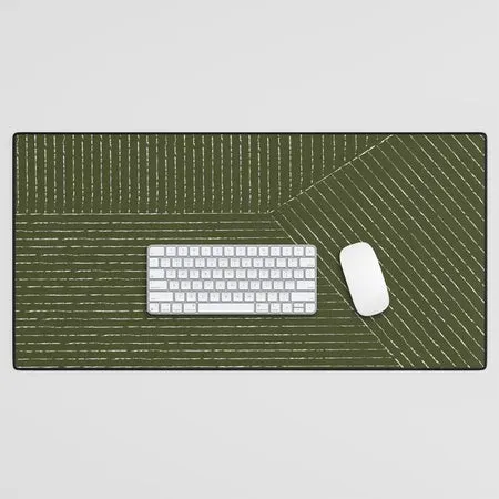 Society6 Lines tapis de bureau géométrique lignes fines