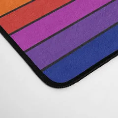 Society6 Black Rainbow Tunnel tapis de bureau grand rétro