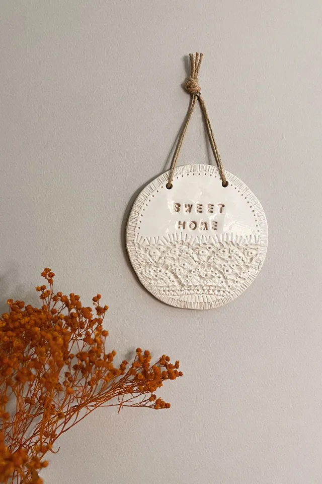 Biankaléone Médaillon Sweet home décor mural 10,5 cm