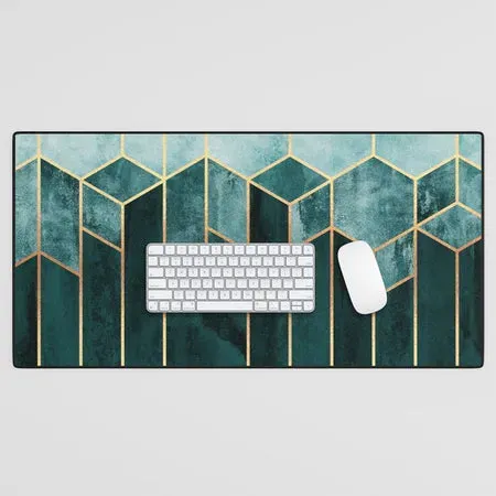 Society6 Hexagons tapis de bureau géométrique