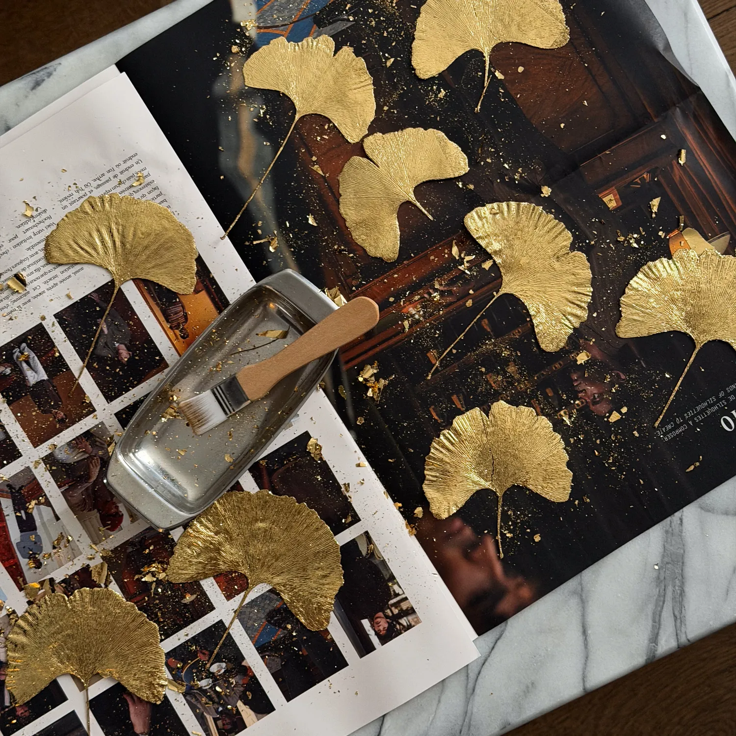 Horti Golden Ginkgo herbier 13x18 doré