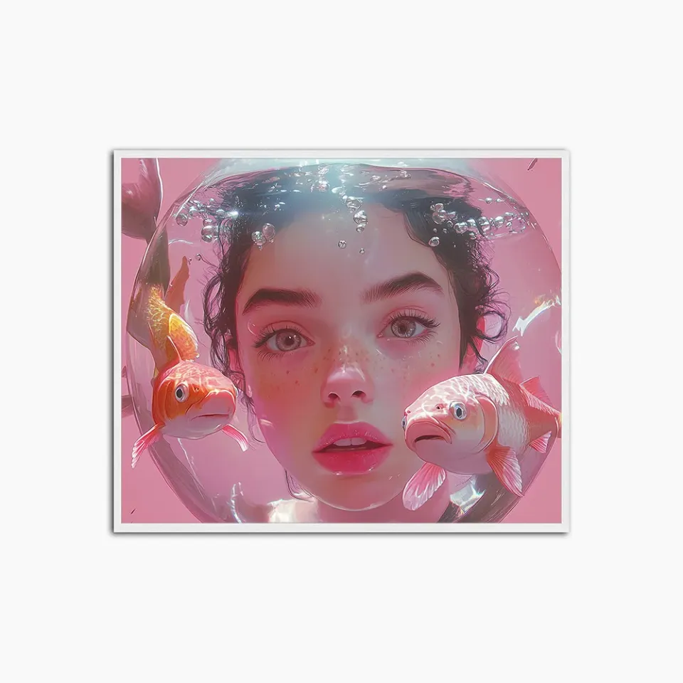 Any Image Pink Aquarium toile encadrée