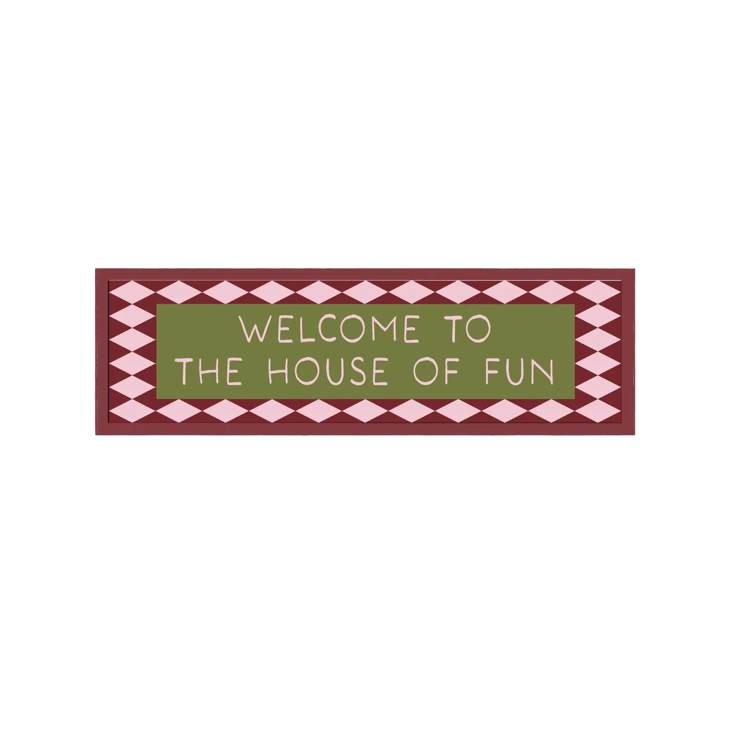 Maddison Ball Welcome To The House Of Fun tirage encadré 60x12