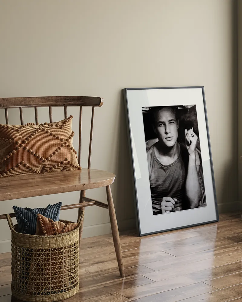 Any Image Marlon Brando tableau encadré 60x80 noir et blanc