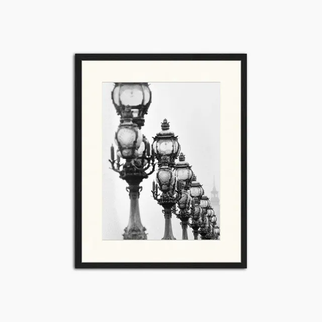 Any Image Liv Corday Alexandre III Bridge Paris photo encadrée N&B 50x60