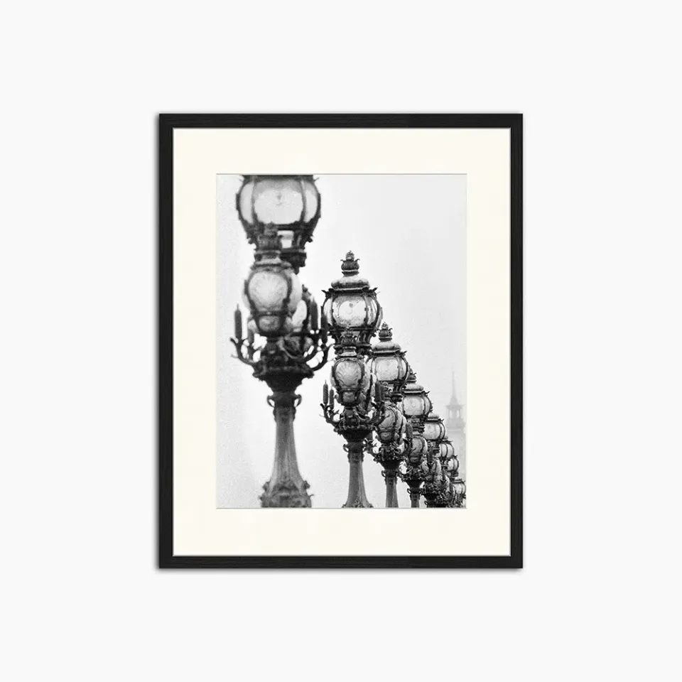 Any Image Liv Corday Alexandre III Bridge Paris photo encadrée N&B 50x60