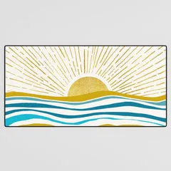 Society6 Sunrise At Sea tapis de bureau paysage