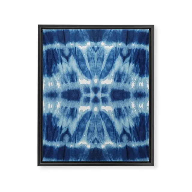 Society6 Tie Dye Blues Twos toile encadrée shibori