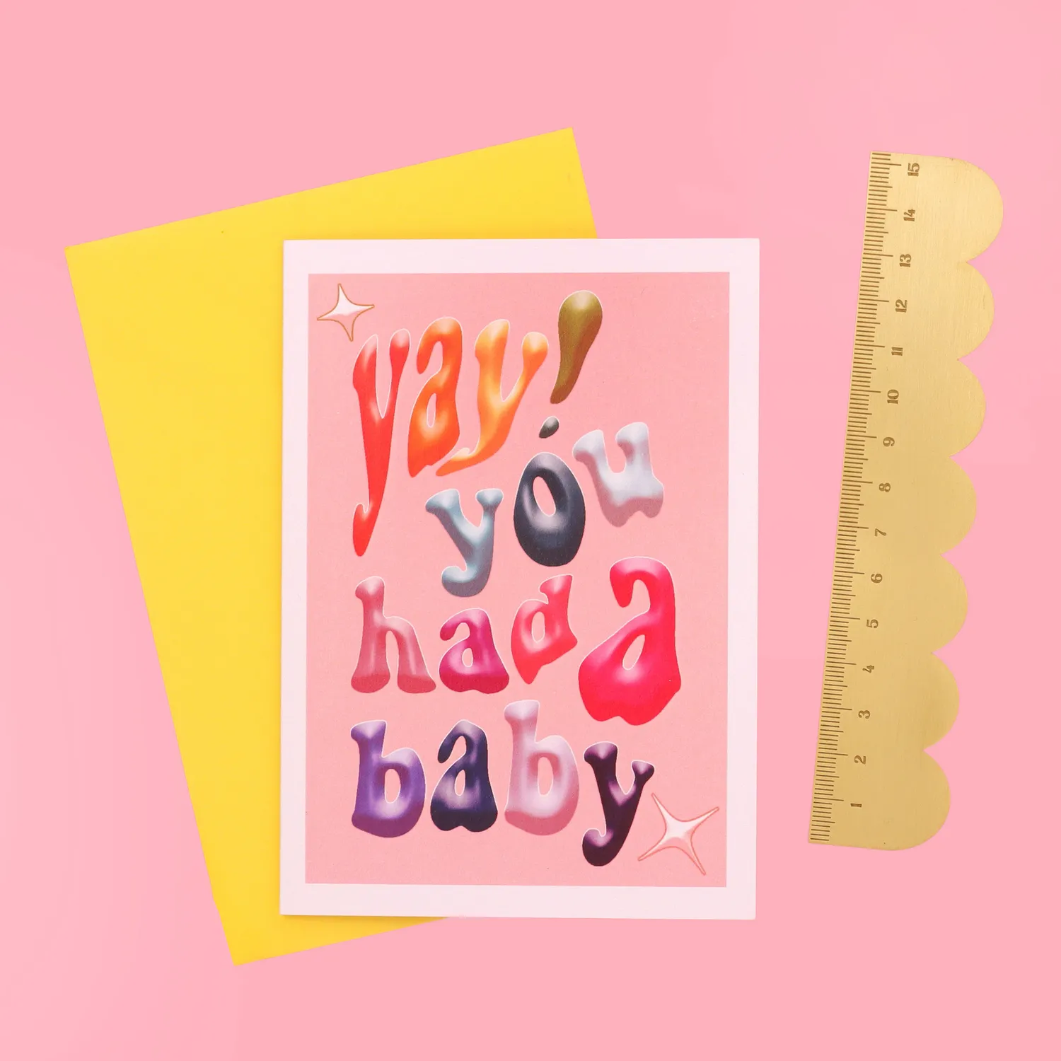 Maddison Ball A6 Yay You Had a Baby carte bébé teal