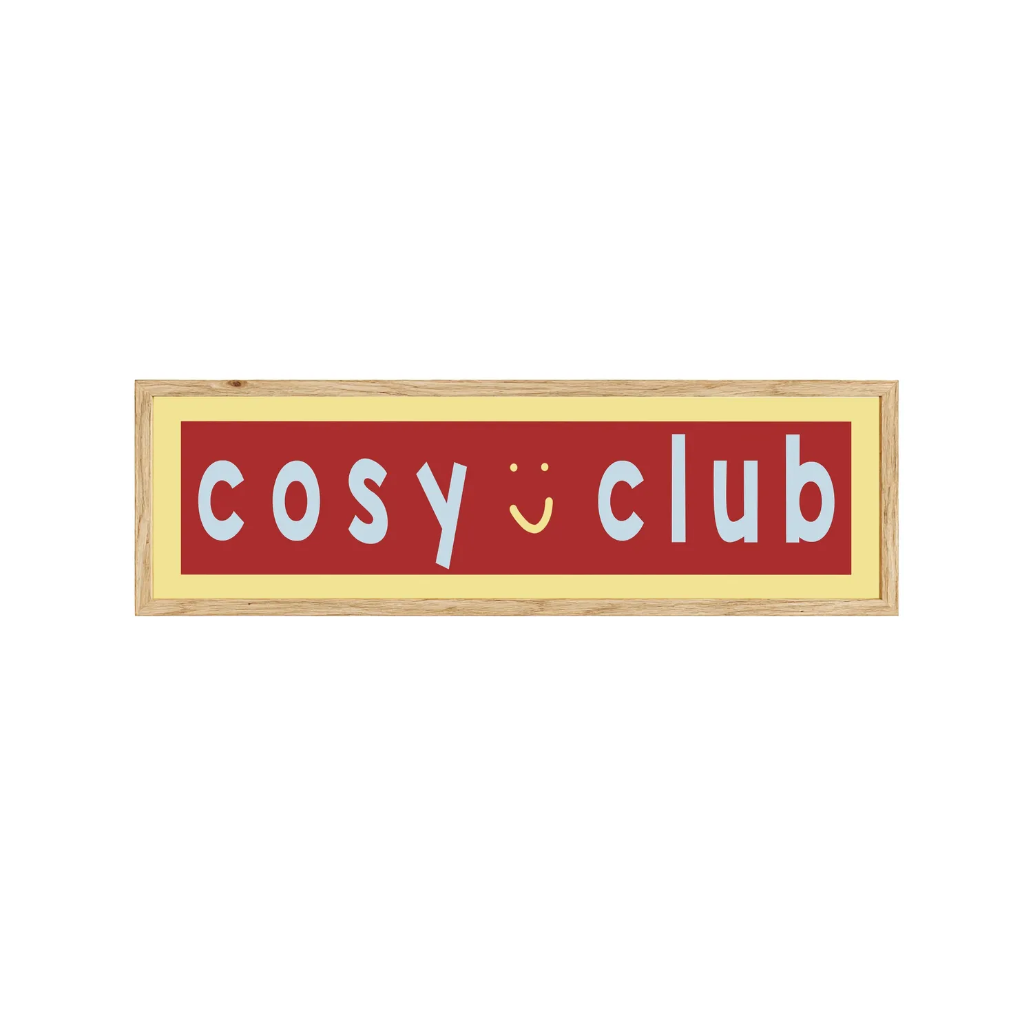 Maddison Ball Cosy Club affiche encadrée 60x12 cm panoramique